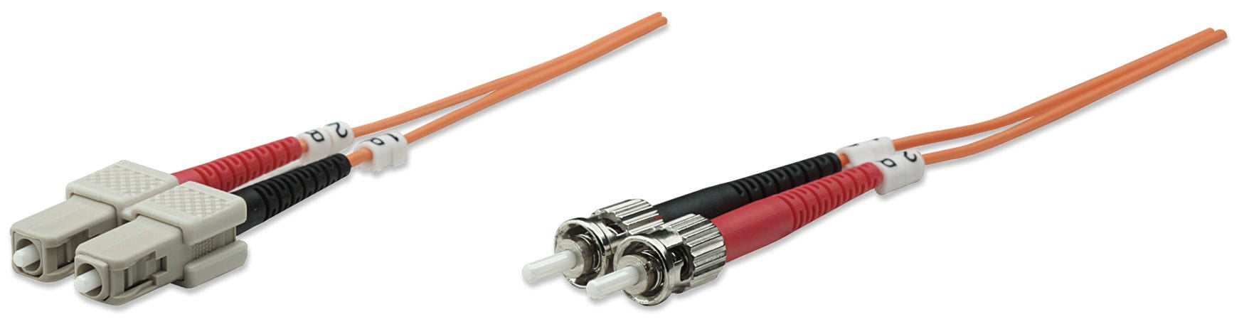 Intellinet 2m ST/SC câble de fibre optique OM1 Orange