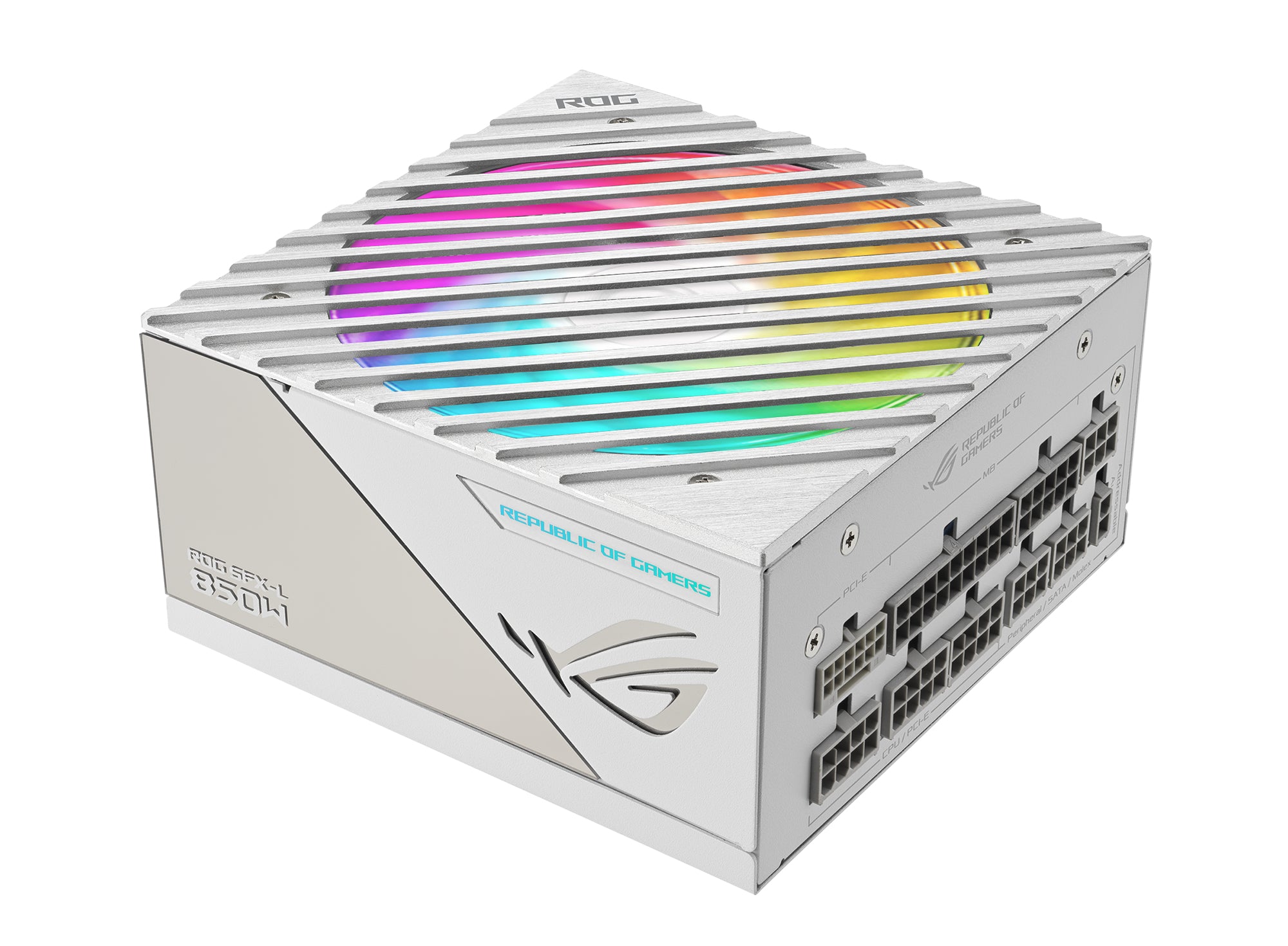 ASUS ROG Loki SFX-L 850W Platinum White Edition Fully Modular Power Supply 120mm PWM ARGB Fan Aura Sync