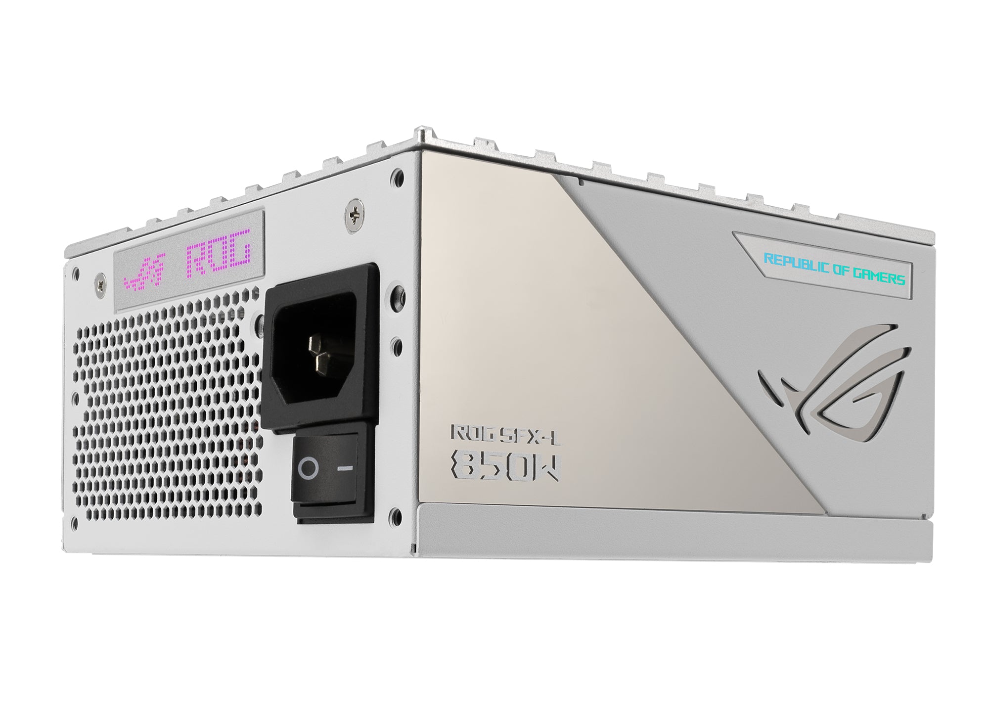 ASUS ROG Loki SFX-L 850W Platinum White Edition Fully Modular Power Supply 120mm PWM ARGB Fan Aura Sync