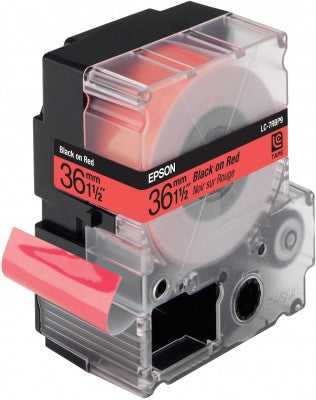 EPSON LC-7RBP9 Pastelnoir sur rouge tape 36mm