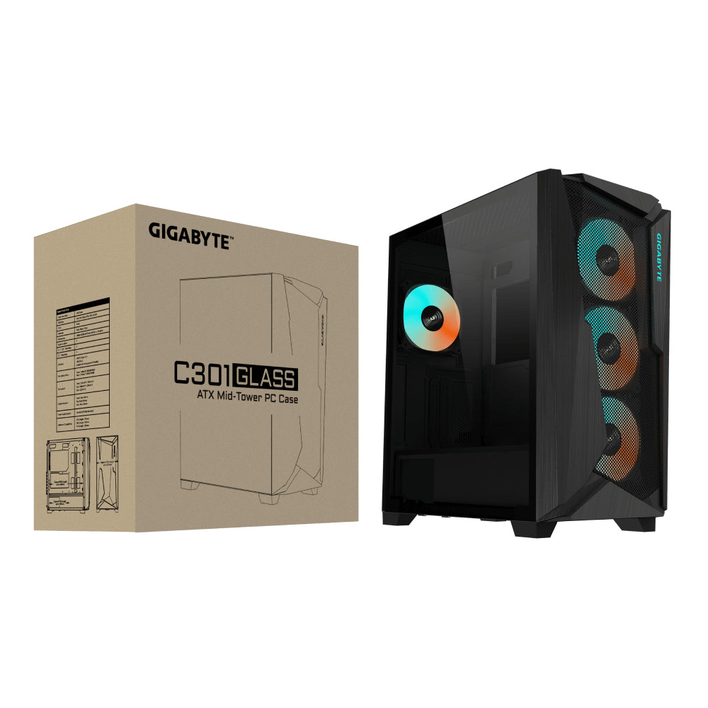 Gigabyte C301 GLASS Midi Tower Noir