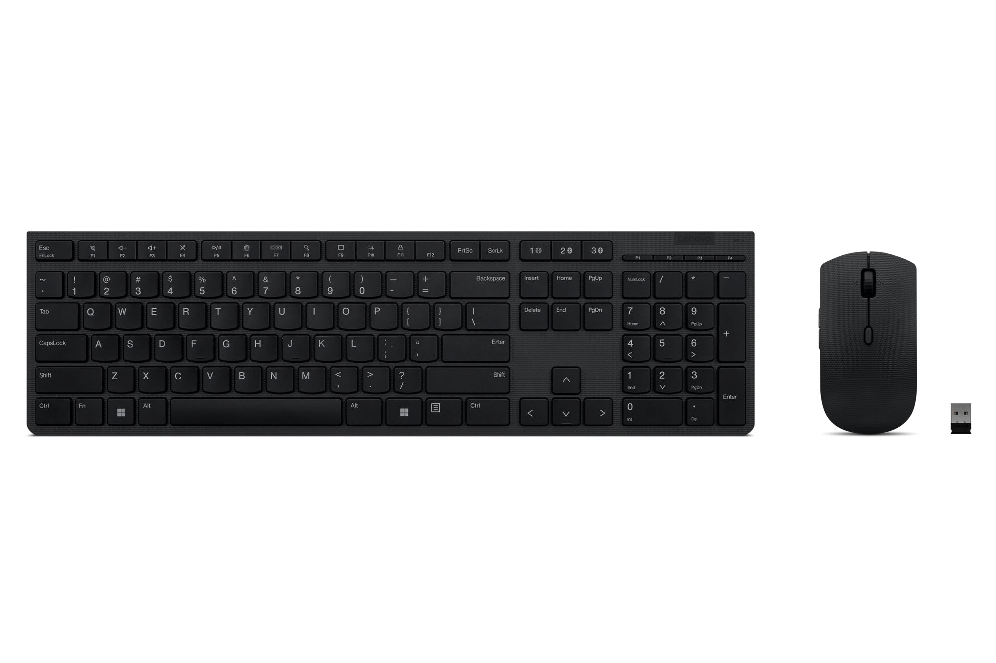 Lenovo 4X31K03931 clavier Souris incluse RF sans fil + Bluetooth Anglais américain Noir