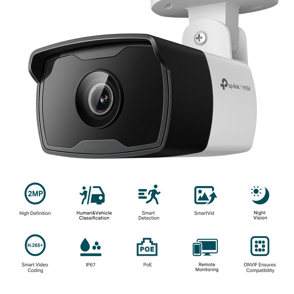 TP-Link VIGI C320I Bulbe Caméra de sécurité IP Extérieure 1920 x 1080 pixels Plafond/Mur/Poteau