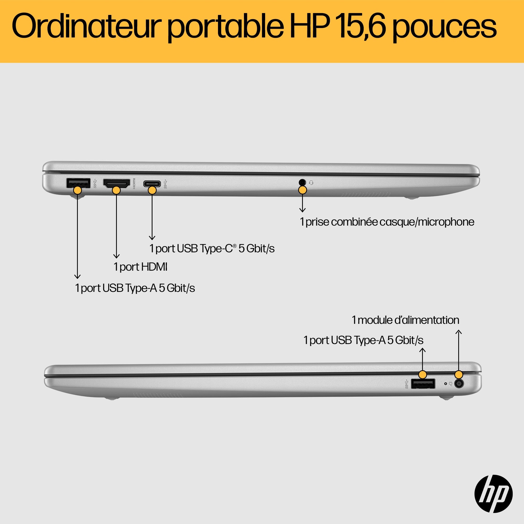 Portable HP 15-fc0120nf Ryzen7 5825U 16GB DDR4 512GOSSD AMD Radeon Graphics 15.6