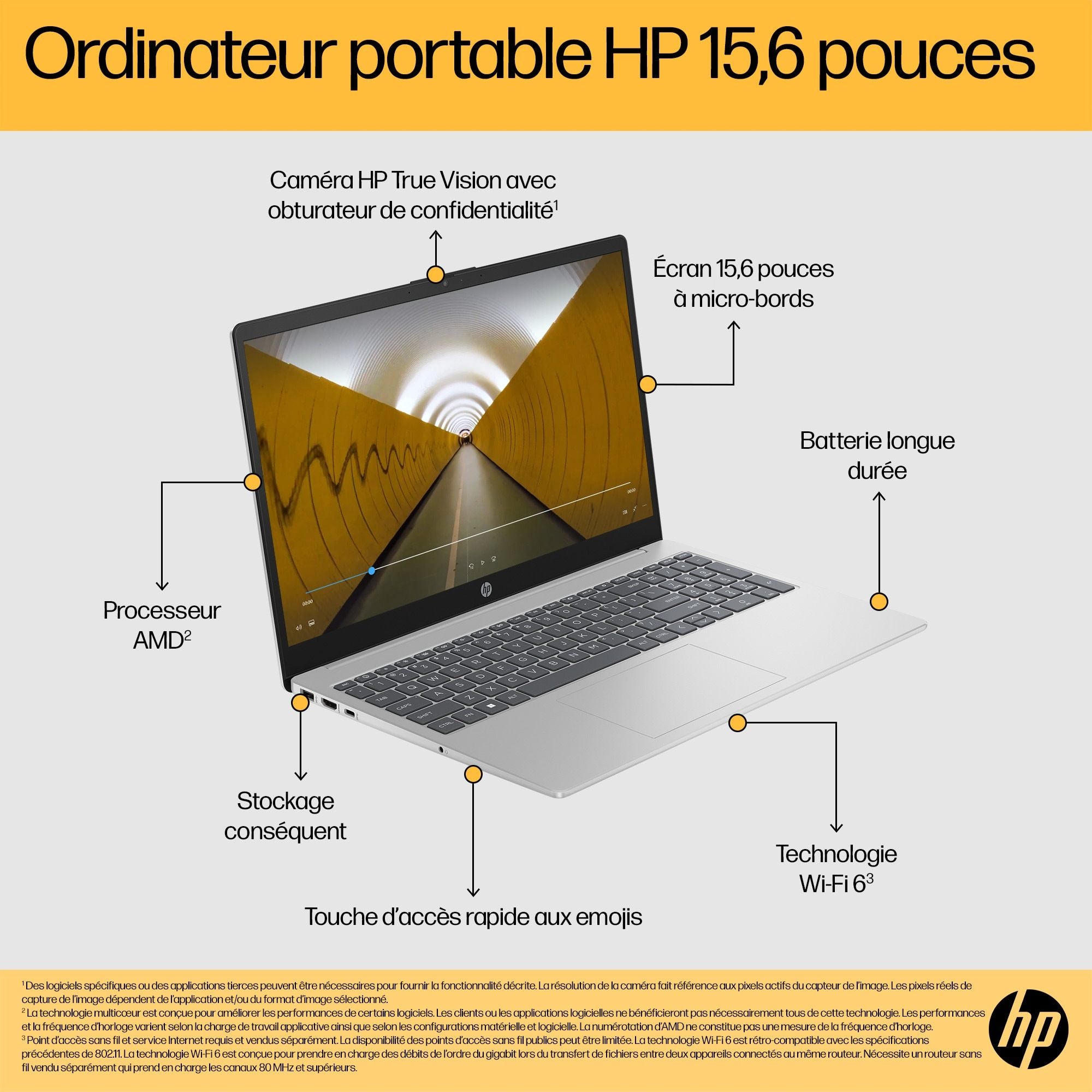 Portable HP 15-fc0120nf Ryzen7 5825U 16GB DDR4 512GOSSD AMD Radeon Graphics 15.6