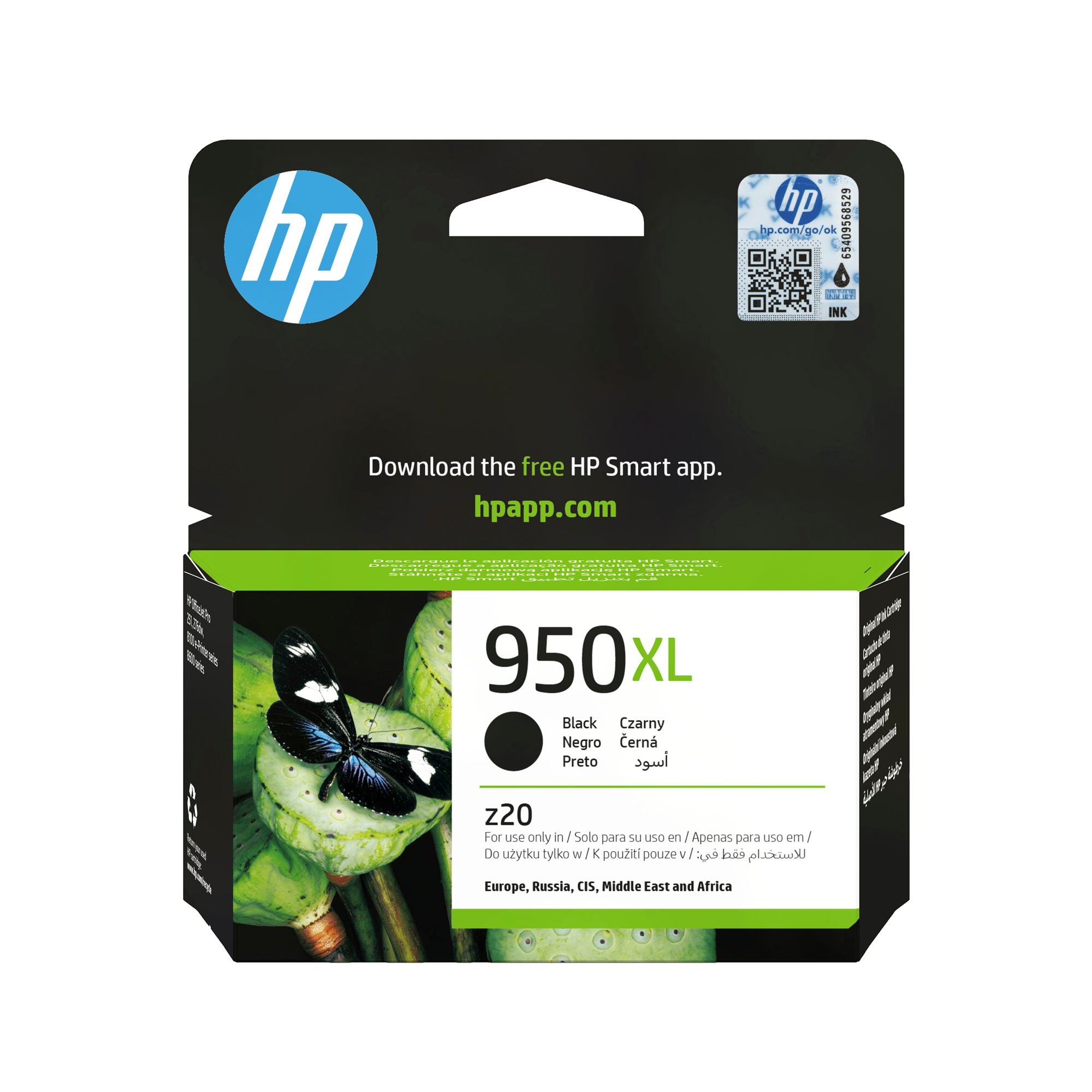 HP 950XL original Ink cartridge CN045AE 301 black high capacity 2.500 pages 1-pack Blister multi tag Officejet