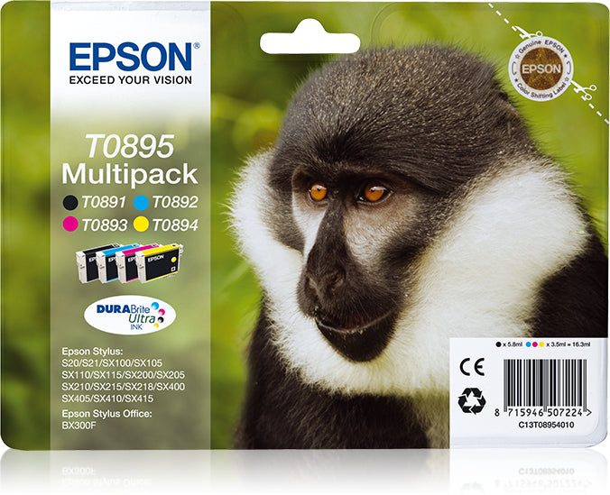 EPSON 2LB T0895 ink cartridge black and tri-colour 1-pack RF-AM blister w/s