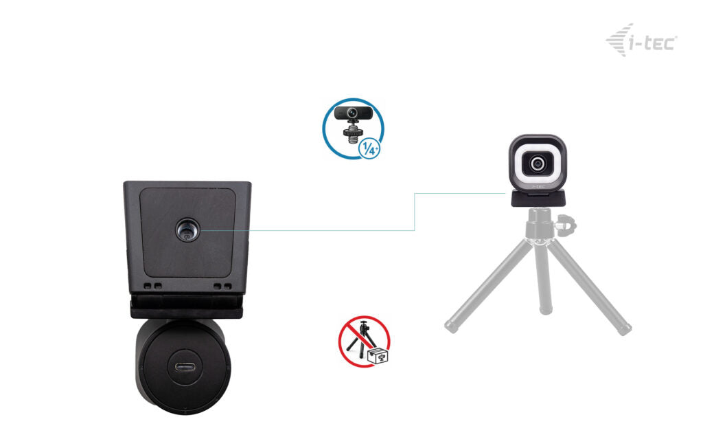 I-TEC SOLOMON 700 STREAM 4K Webcam with Ring Light