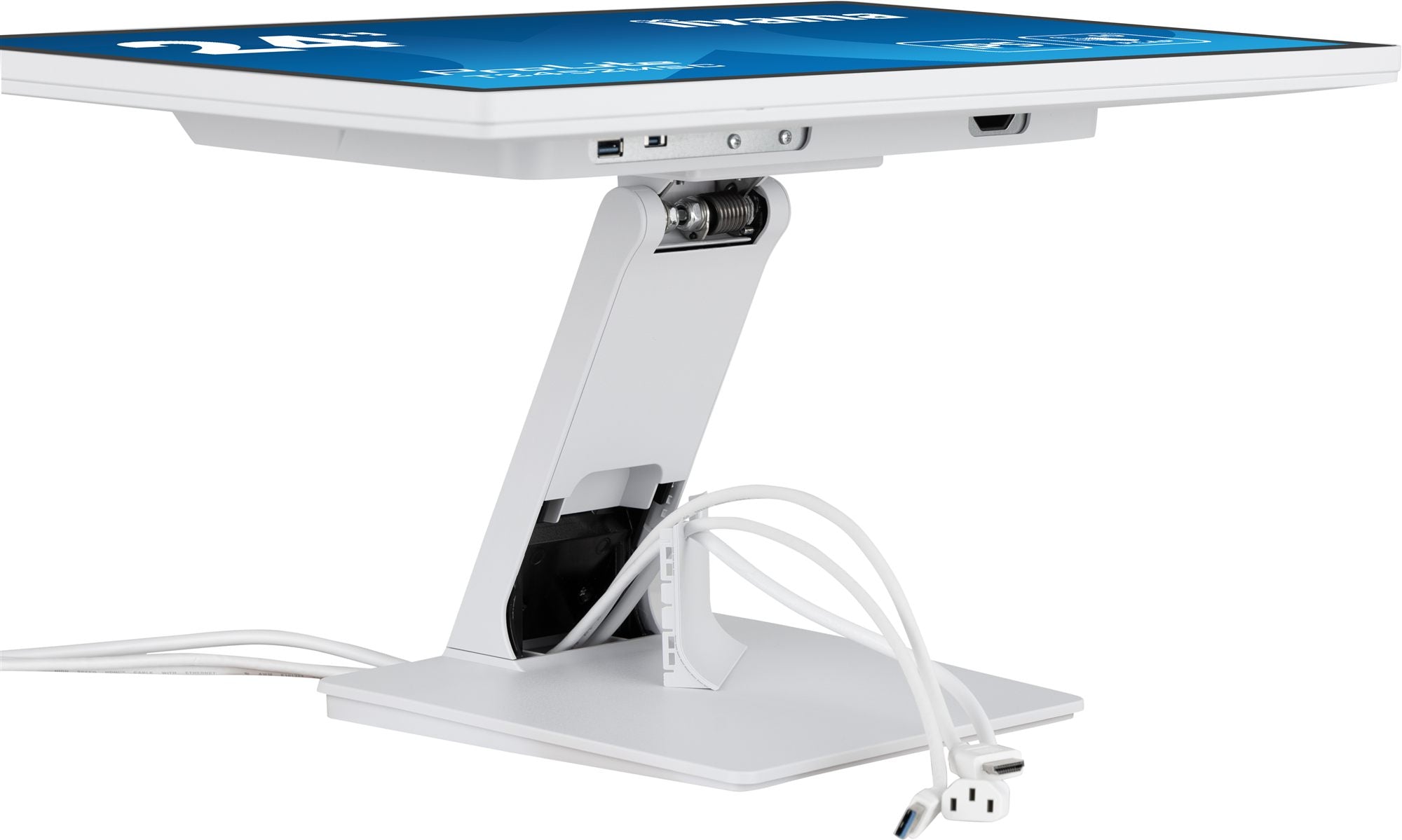 iiyama ProLite T2452MSC-W1 écran plat de PC 61 cm (24") 1920 x 1080 pixels Full HD LCD Écran tactile Multi-utilisateur Blanc