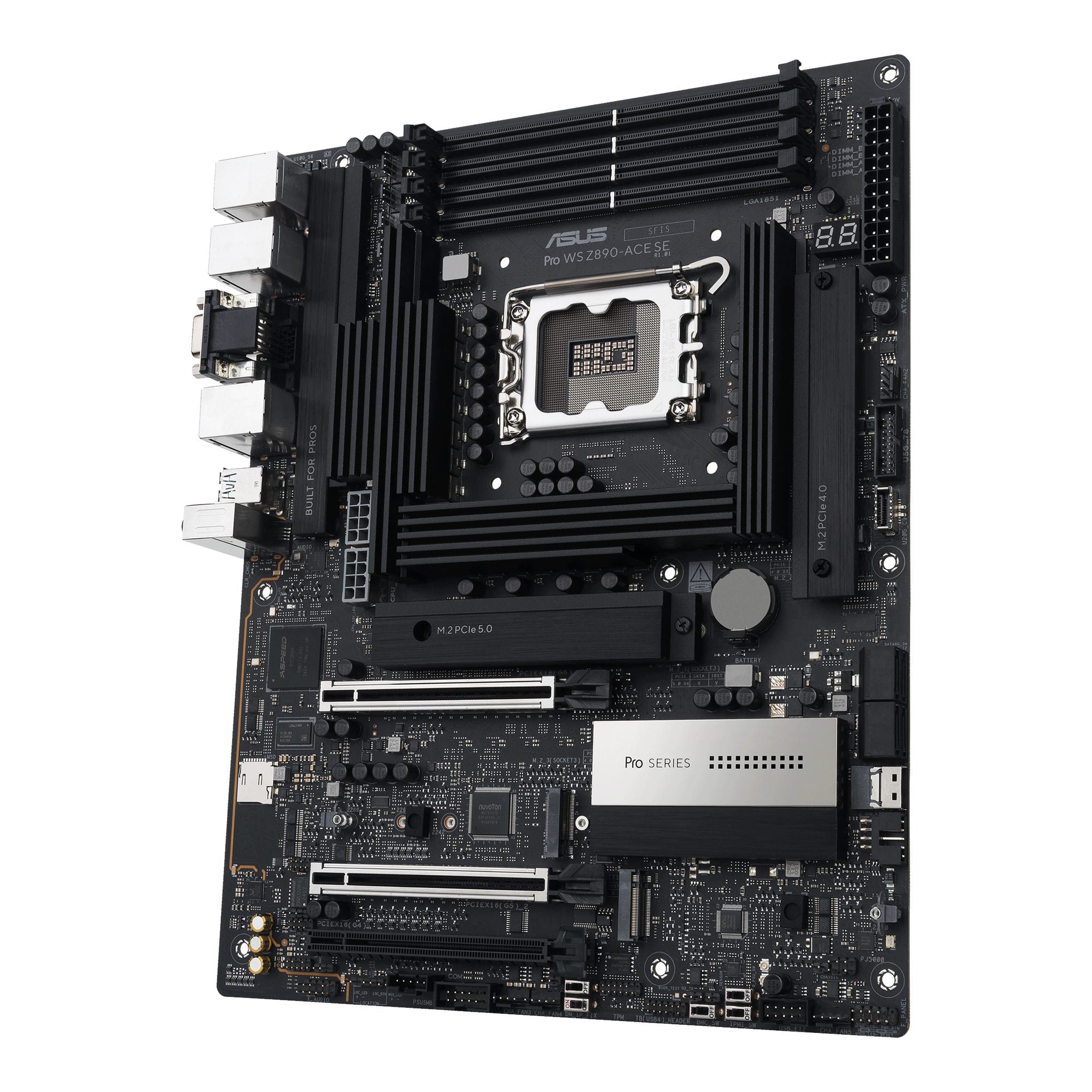 ASUS PRO WS Z890-ACE SE LGA1851 ATX MB DDR5 Thunderbolt 4 Type-C ports 4xM.2