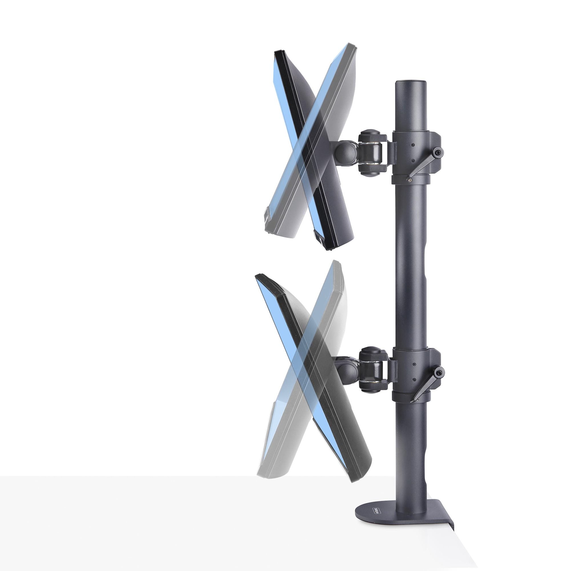 Desk Mount Dual Vertical Monitor