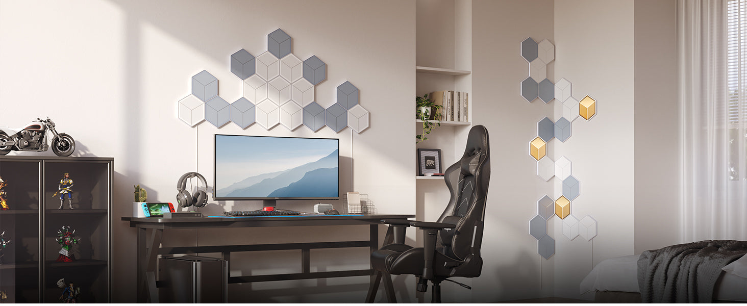 Govee H606A Glide Hexagon Light Panels Ultra 7-pack | Éclairage LED | RGBIC, 2.4GHz Wi-Fi, Bluetooth