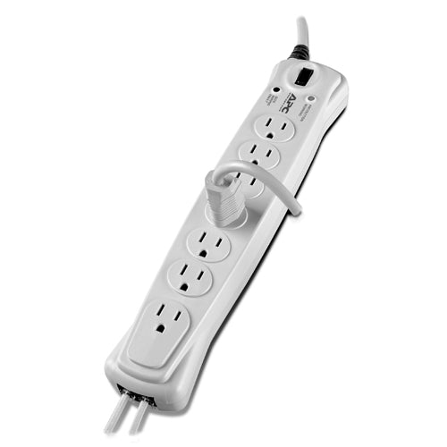 APC Basic Surge Protector Surge protector AC 120V output connectors 7 beige