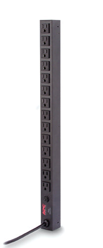 APC Basic Rack-Mount PDU Rack AC 120V input NEMA 5-15 output connectors 14 NEMA 5-15 3.65m cord Black
