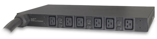 APC Basic Rack PDU Rack AC 208V 3-phase input Hubbell CS8365C output connectors 6 IEC 60320 C19 1U 2.4m cord
