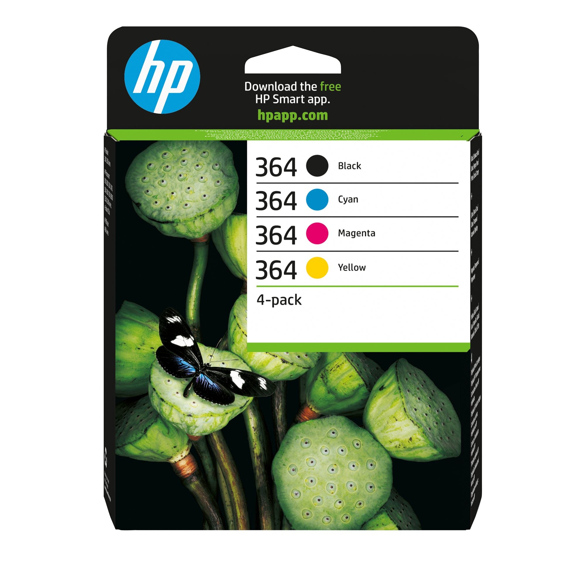 HP 364 original CMYK Ink cartridge N9J73AE Combo 4-Pack Standard Capacity