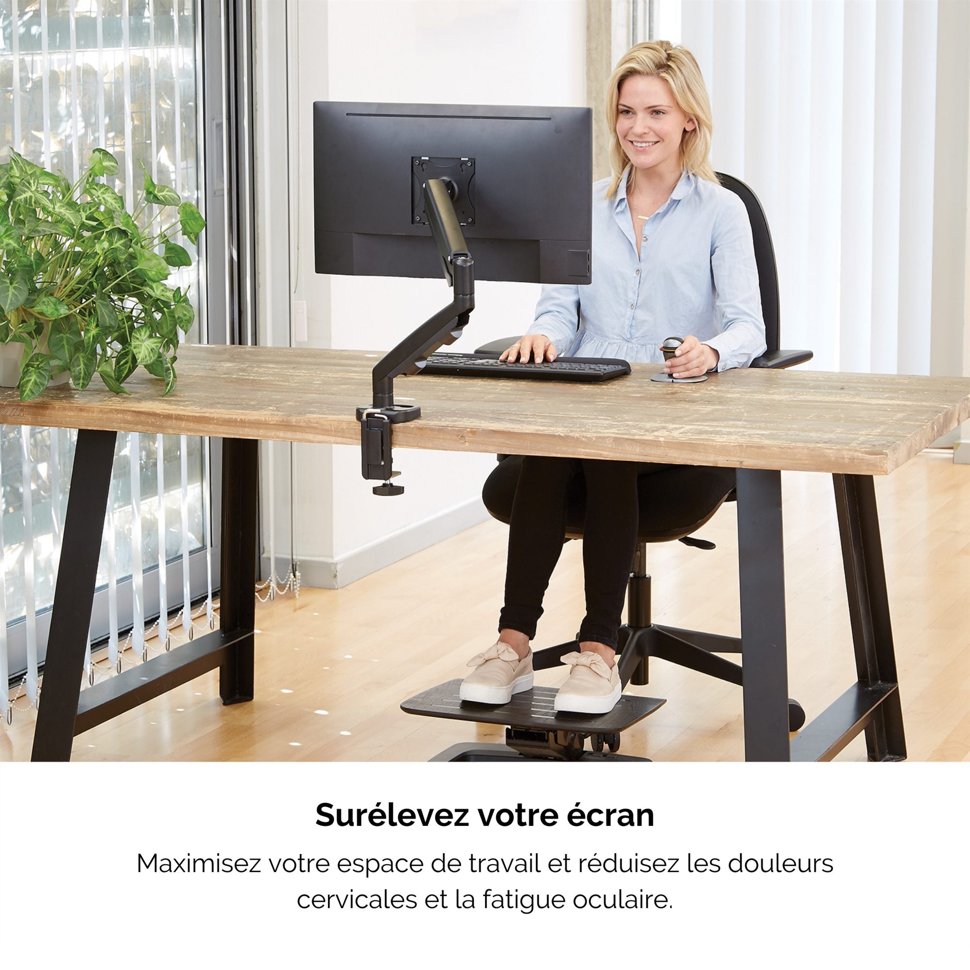 FELLOWES BRAS ARTICULE EPPASINGLE NOIR compatible jusqu’à 39 POUCES