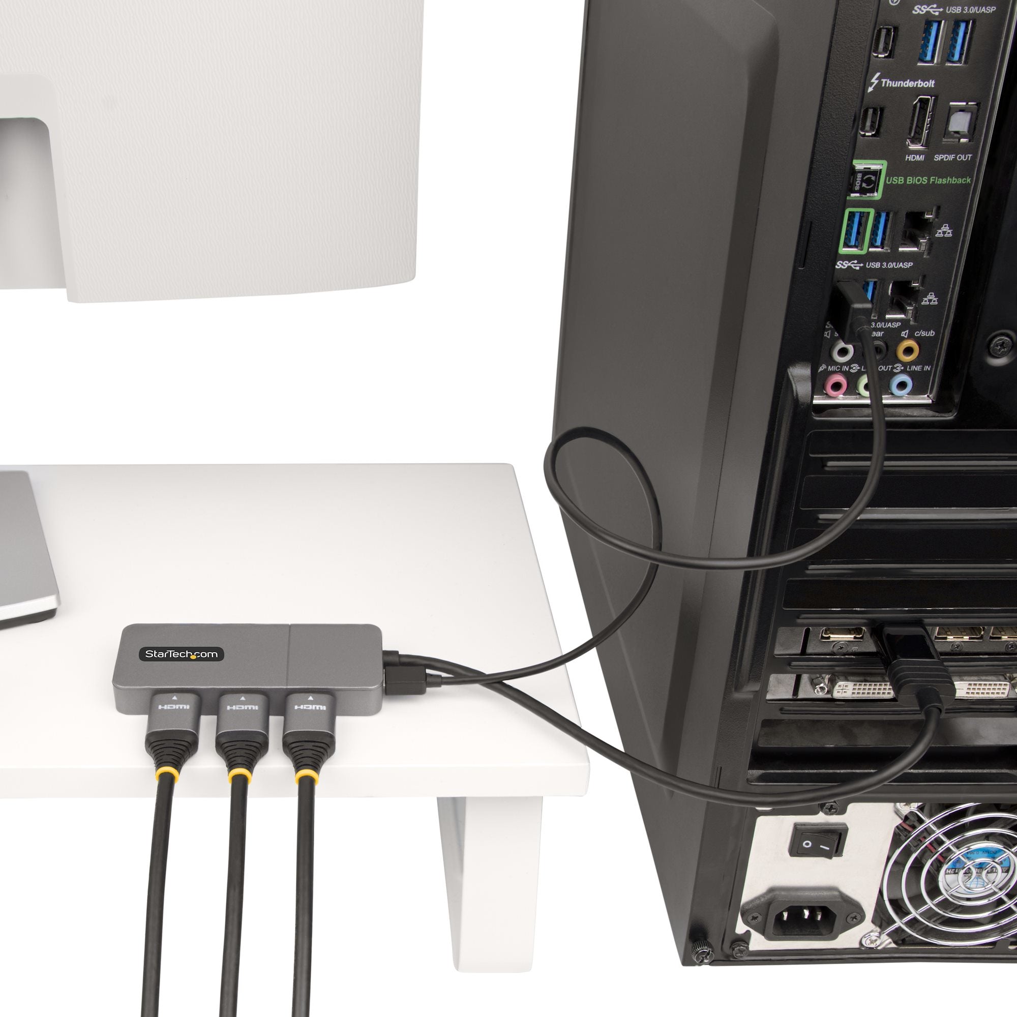 3-Port MST Hub DP to Triple 4K60Hz HDMI