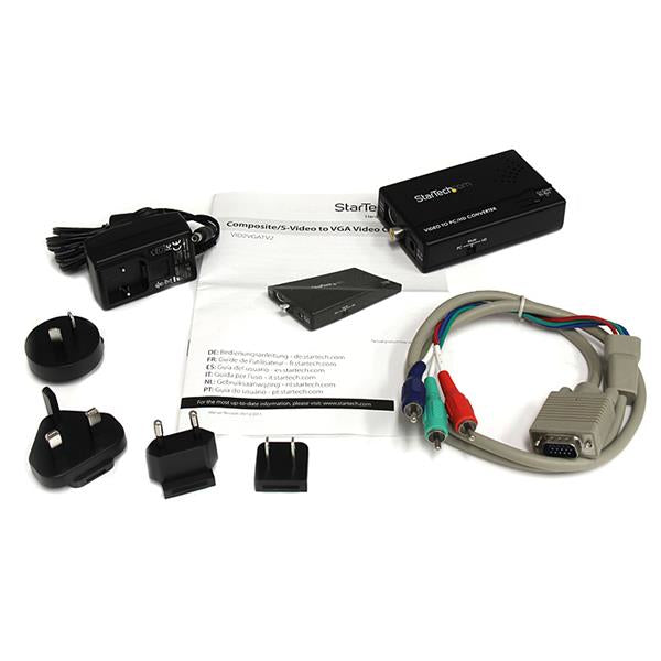 Composite S-Video to VGA Video Converter