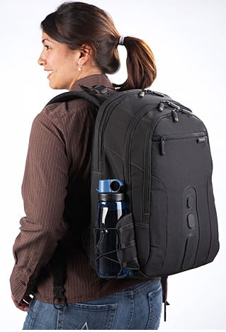TARGUS Sac a Dos Jusqu a 15.6p ecologique noir Nylon Recycle P.E.T. 900D garantie a vie