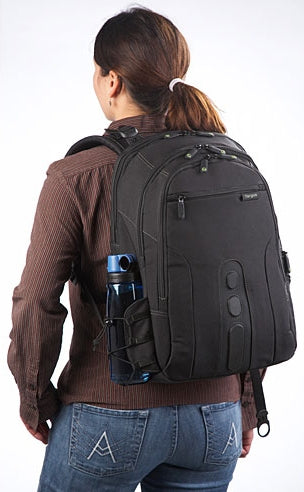 TARGUS Sac a Dos Jusqu a 15.6p ecologique noir Nylon Recycle P.E.T. 900D garantie a vie