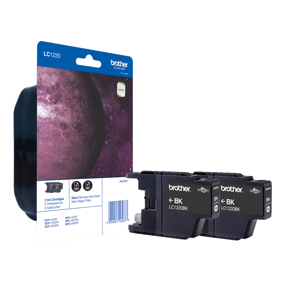 LC-1220BK Black Ink Blister - 2 x BK