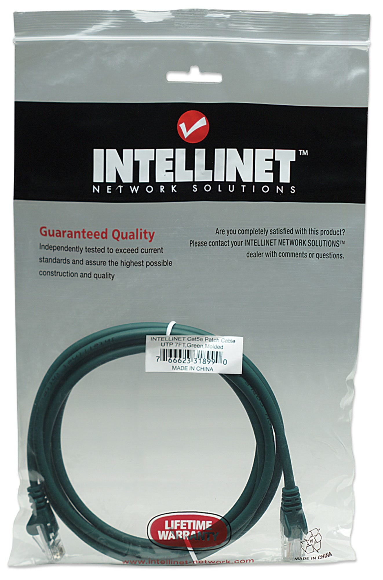 Intellinet 318990 Patchcord UTP 2m C5 vert