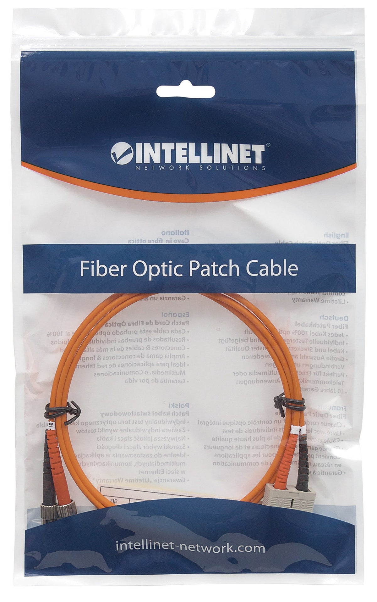 Intellinet 2.0m ST-SC M/M câble de fibre optique 2 m OM2 Orange