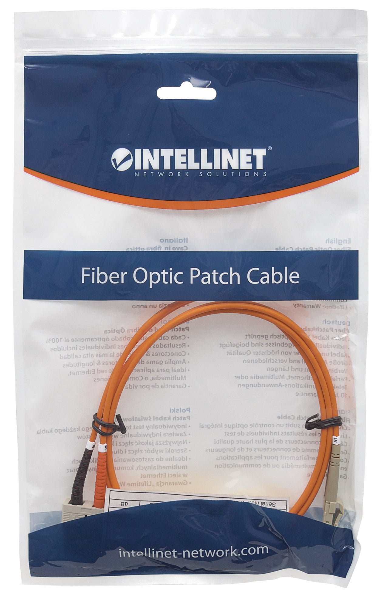 Intellinet 3.0m LC-SC M/M câble de fibre optique 3 m OM2 Orange