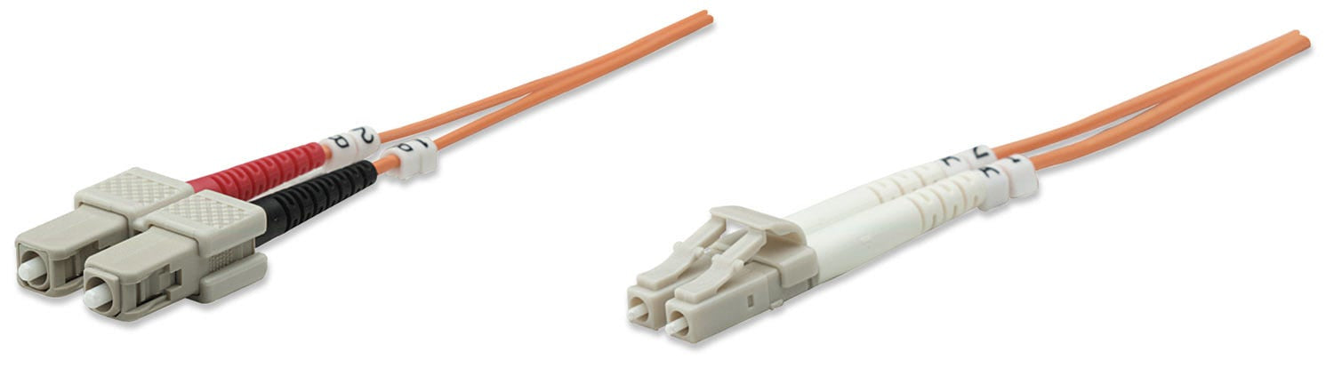 Intellinet 3.0m LC-SC M/M câble de fibre optique 3 m OM2 Orange