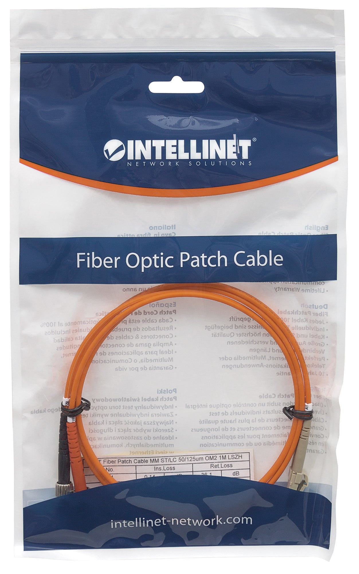 Intellinet 3.0m LC-ST M/M câble InfiniBand et a fibres optiques 3 m Orange