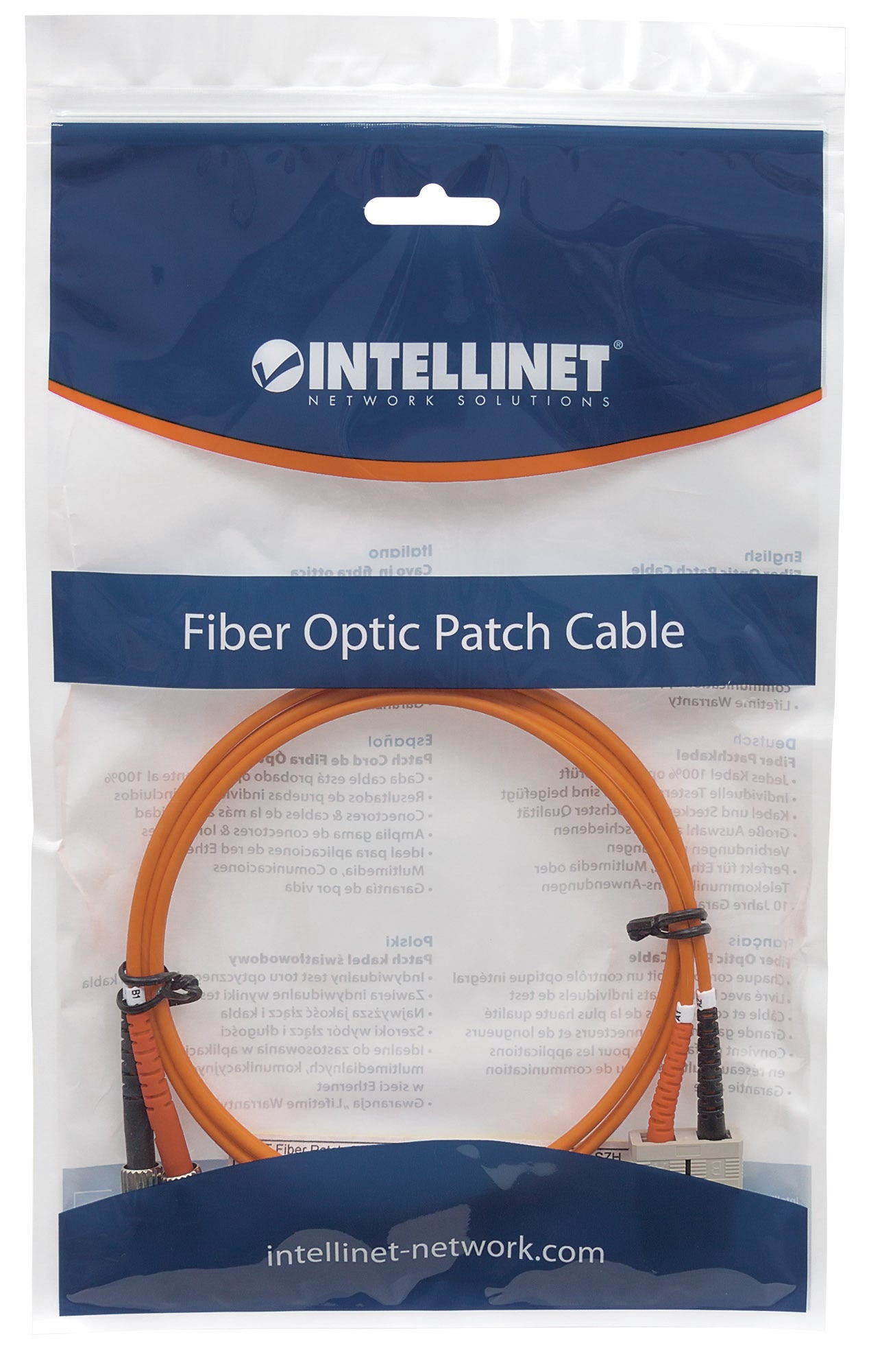 Intellinet 2m ST/SC câble de fibre optique OM1 Orange