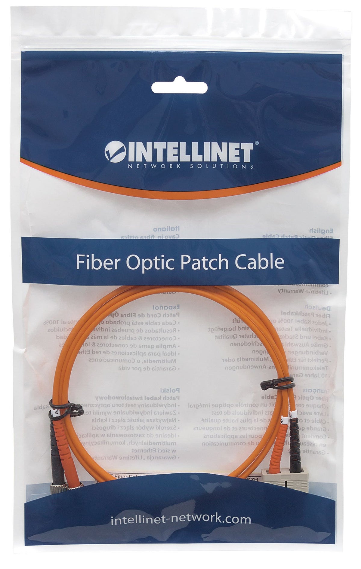 Intellinet 2m ST/SC câble de fibre optique OM1 Orange