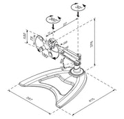 Desk Mount 10-30" Gas Spring BLACK