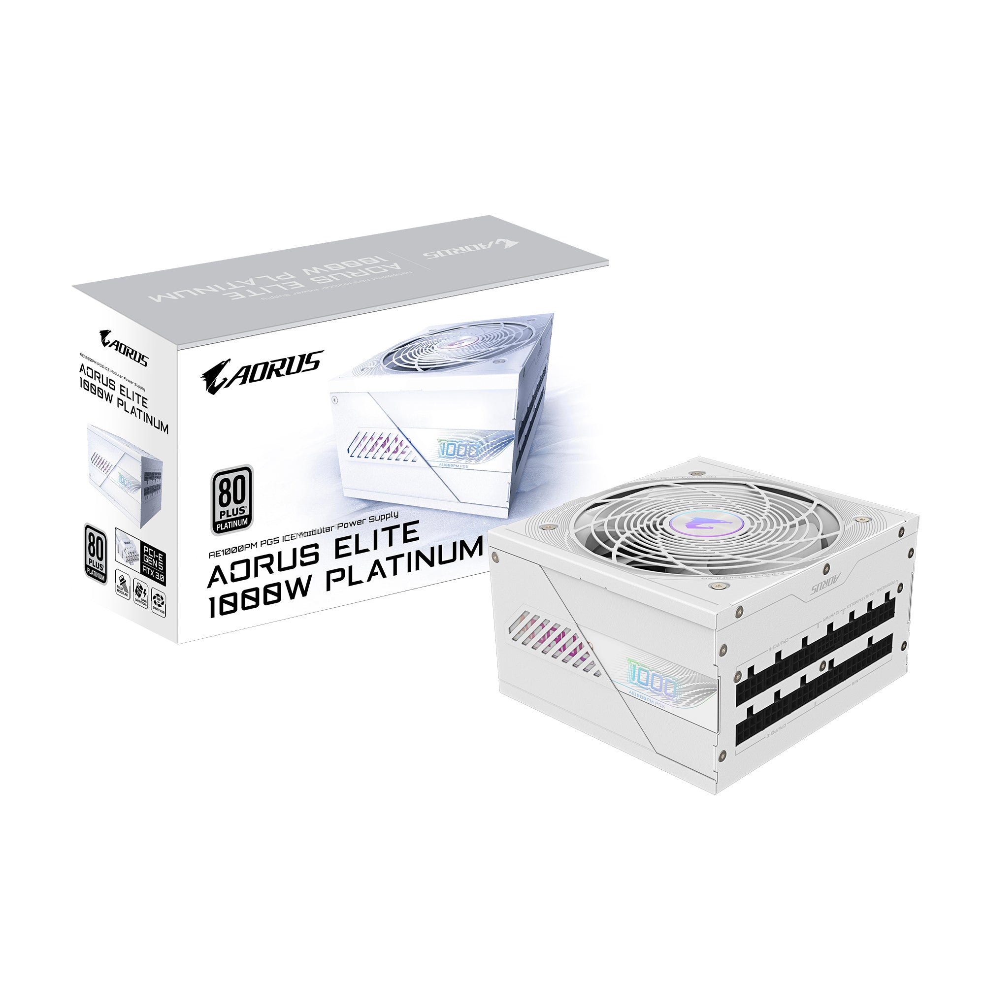 GIGABYTE AORUS ELITE P1000W ICE unité d'alimentation d'énergie 1000 W 20+4 pin ATX Blanc