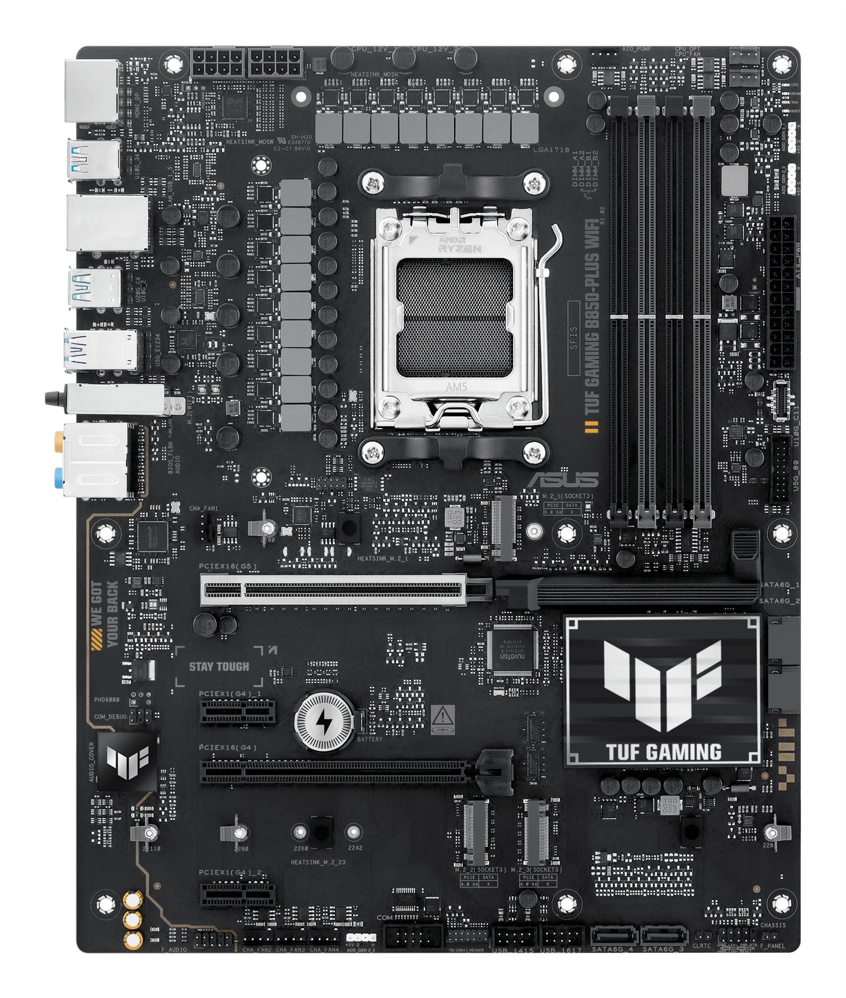 ASUS TUF GAMING B850-PLUS WIFI AM5 DDR5 ATX MB 1xHDMI 1xDP 3xM.2 4xSATA