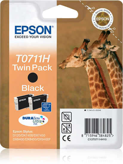 Ink/T0711H Giraffe 2x11.1ml BK
