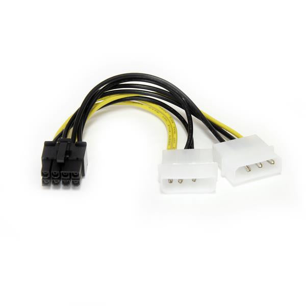 6" LP4 to 8 Pin PCIe Power Cable Adapter