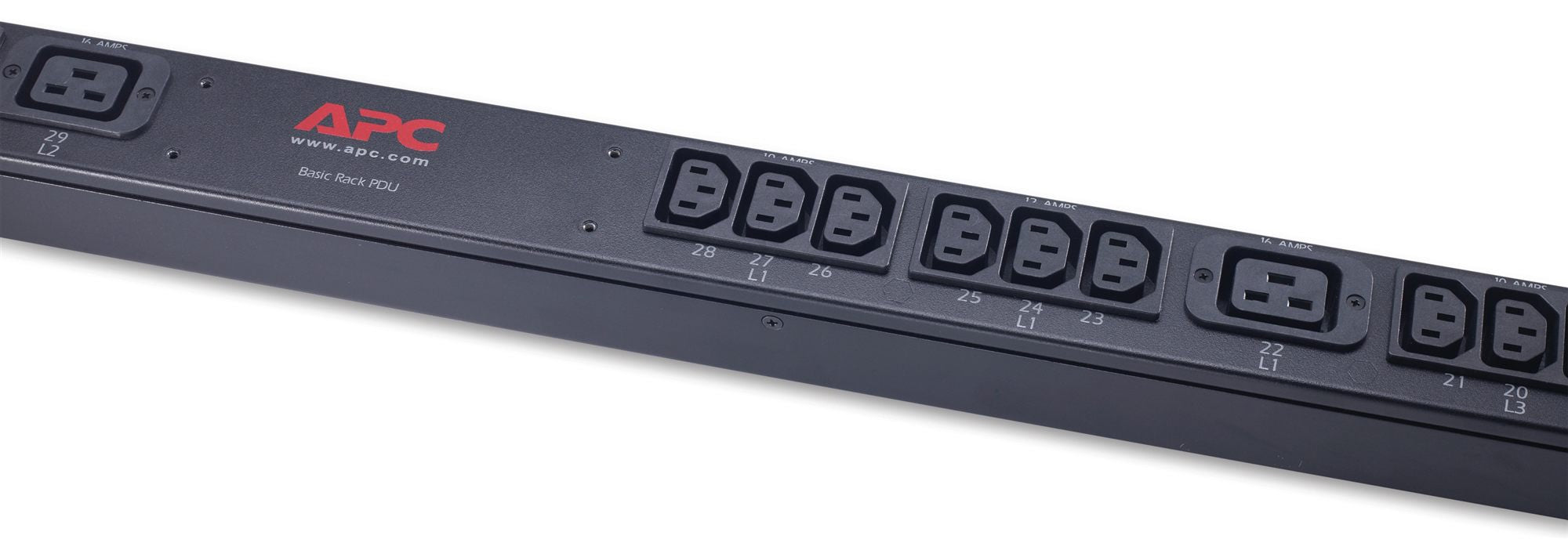 APC Basic Rack PDU Zero U Rack AC 230/400V 3-phase input IEC 60309 16A oc 42 power IEC 60320 C13 IEC 60320 C19 0U BK