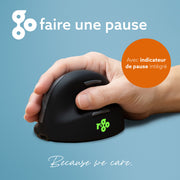 R-GO TOOLS Souris HE Break, droiter, Bluetooth, L noire