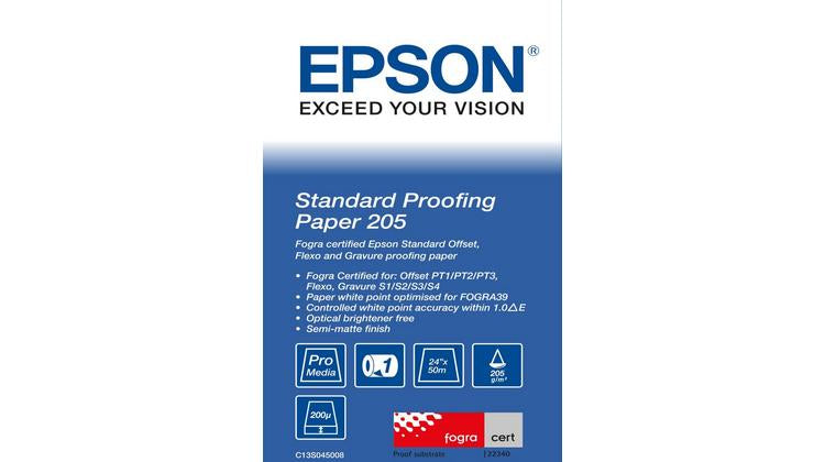 EPSON S045008 Standard proofing  papier inkjet 205g/m2 610mm x 50m 1 rouleau pack de 1
