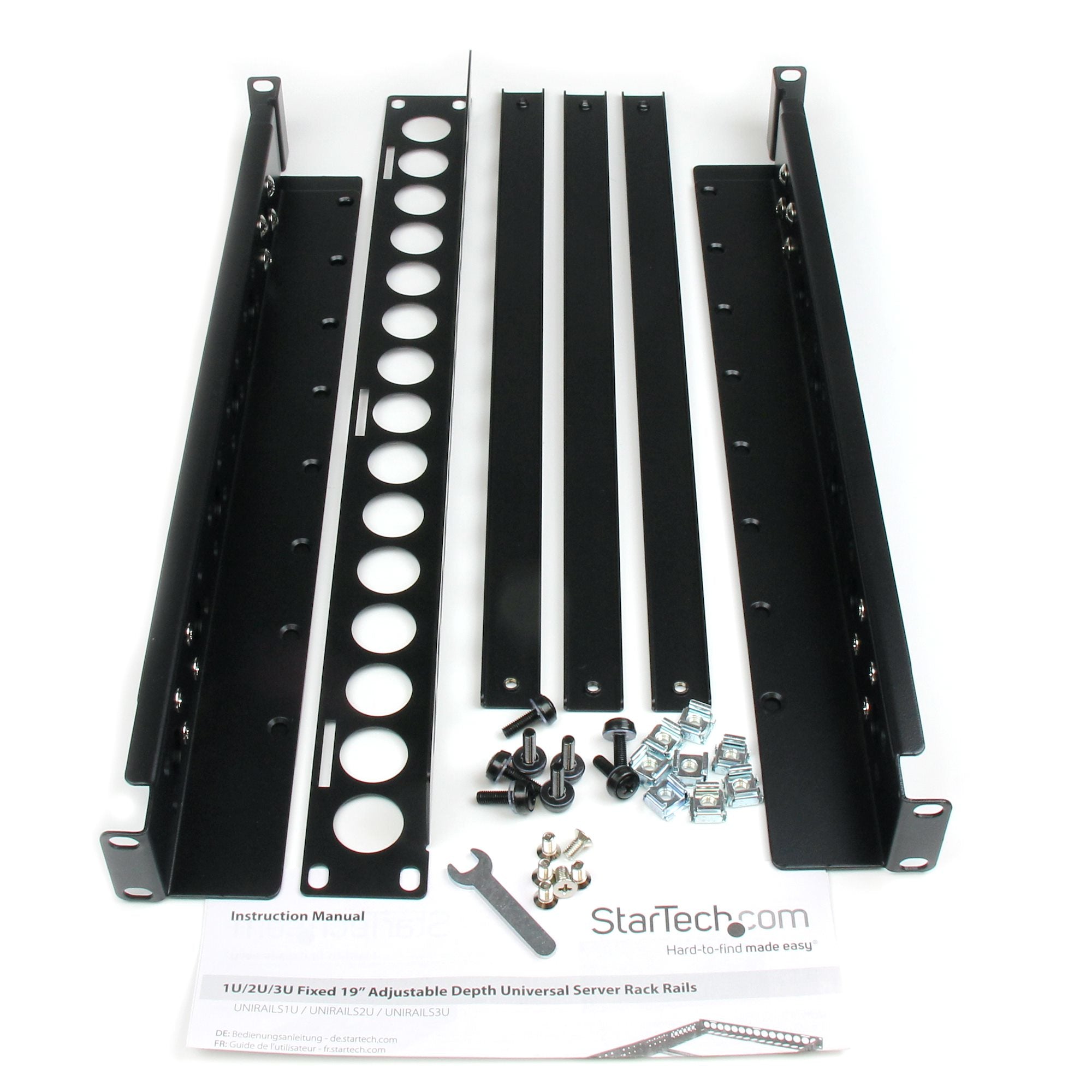 1U Fixed 19" Universal Server Rack Rails