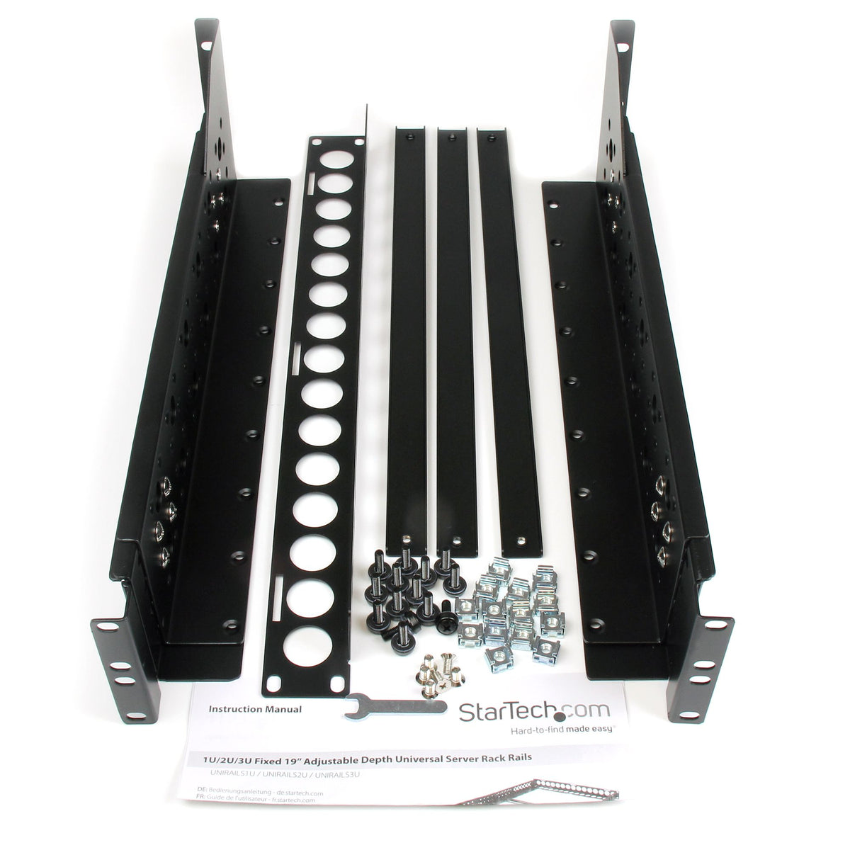 3U Fixed 19" Universal Server Rack Rails