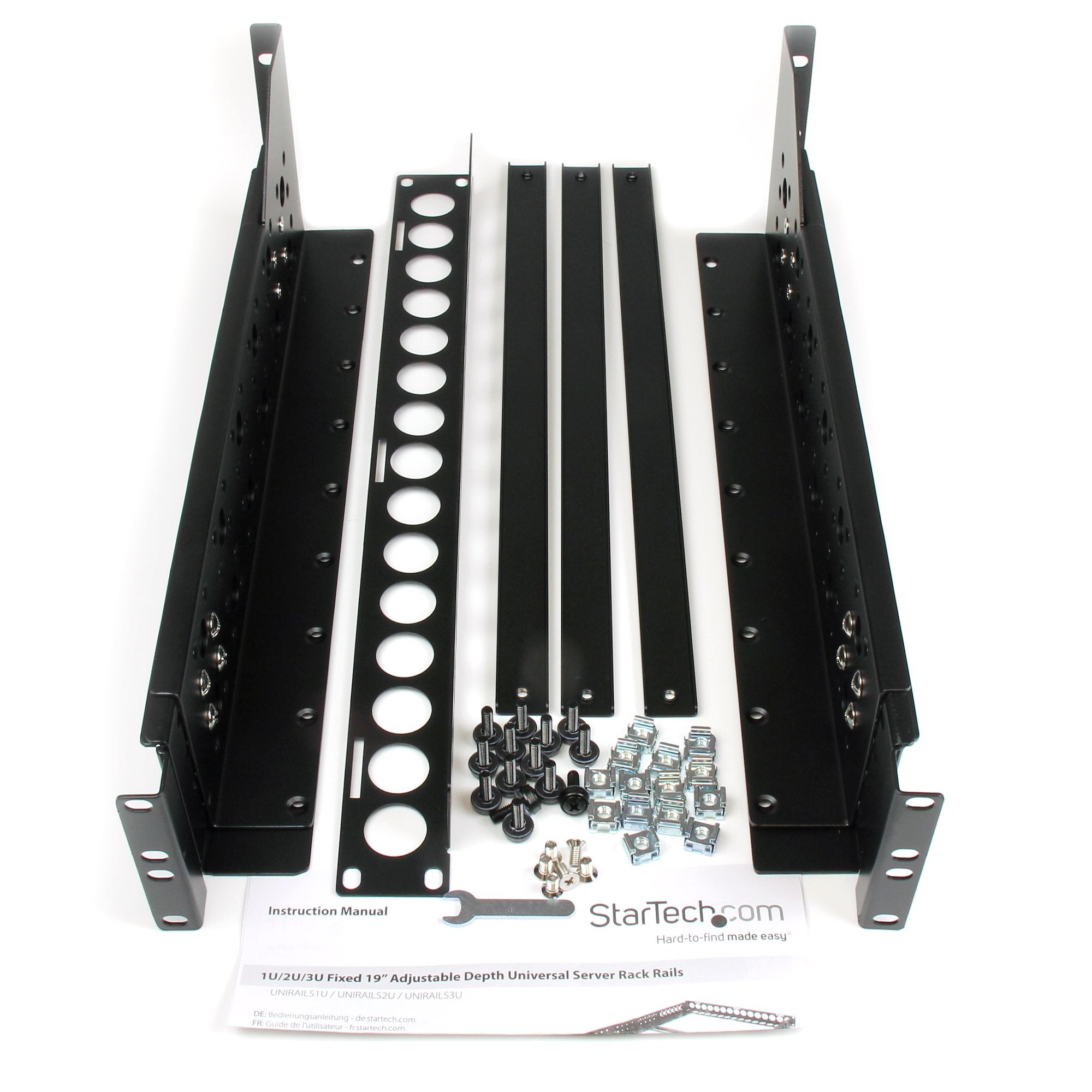 3U Fixed 19" Universal Server Rack Rails