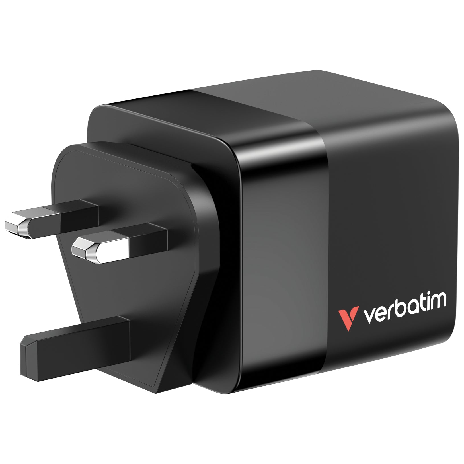 VERBATIM GAN CHARGER 65W 2 PORT RETR CABLE US/EU/UK ADP WCF (P)