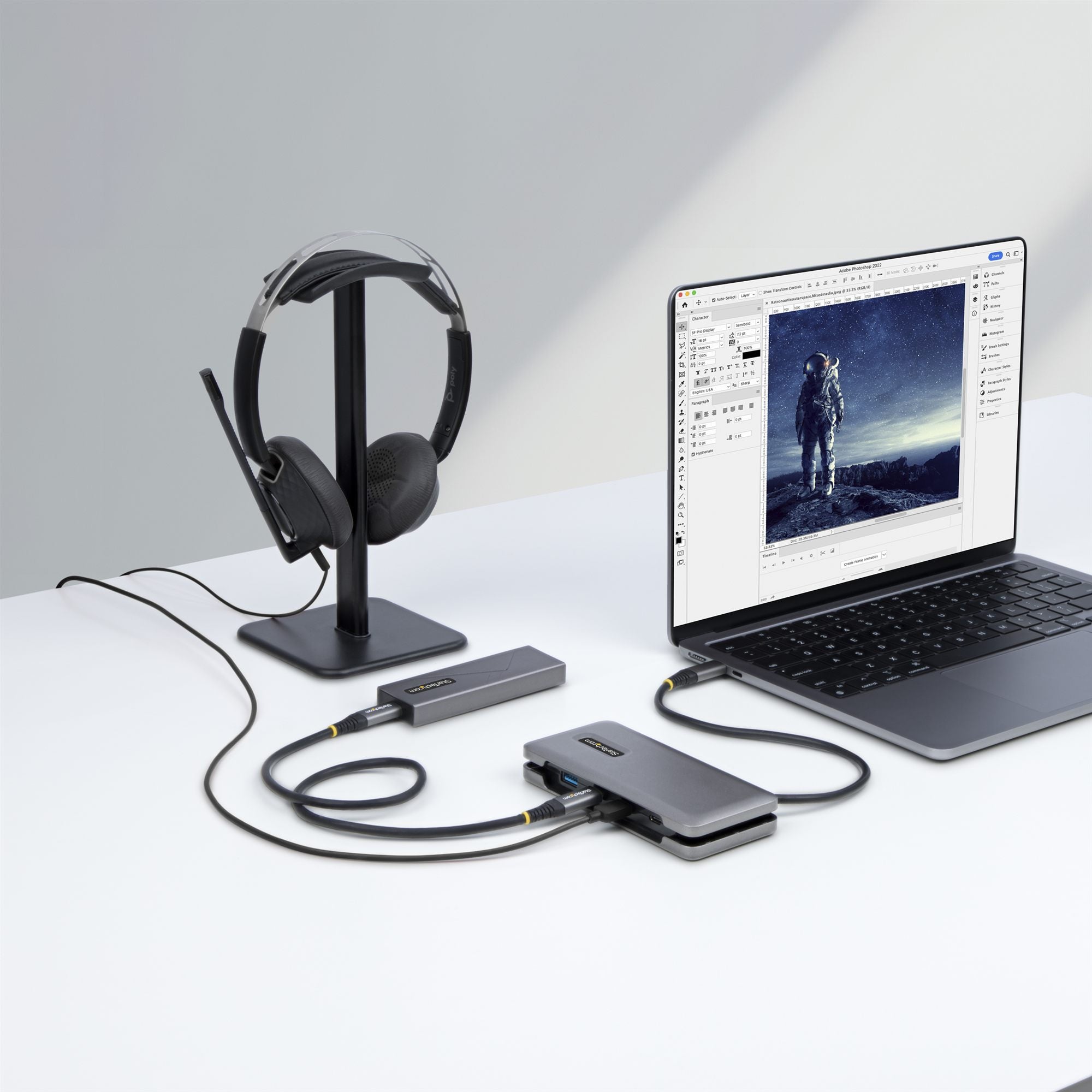 4-Port USB-C Hub 1x USB-A/3x USB-C Ports