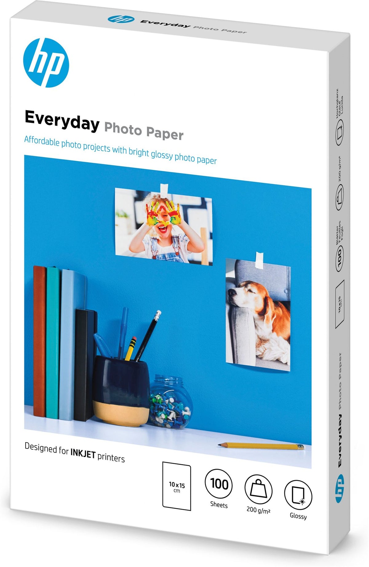 HP original Everyday Glossy photo paper white 200g/m2 100x150mm 100 sheets 1-pack