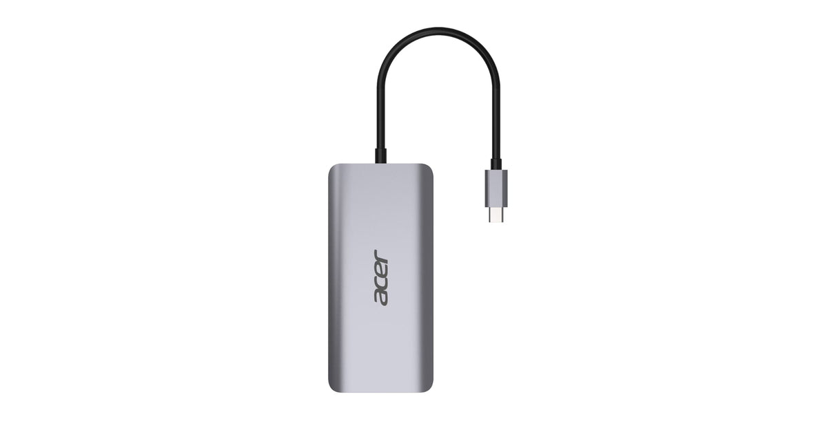ACER 12-IN-1 TYPE-C DONGLE 2xUSB3.2 2xUSB2.0 2xHDMI DisplayPort Type C PowerDelivery SD Card reader TF Card reader 1000M Ethernet
