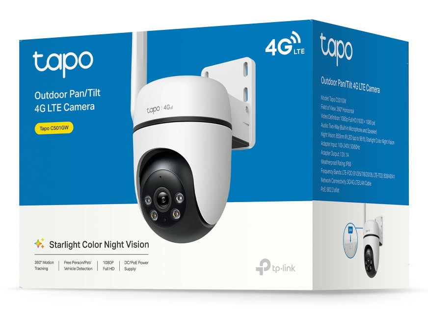 TP-LINK Tapo C501GW Outdoor Pan/Tilt 4G LTE Camera 1920x1080