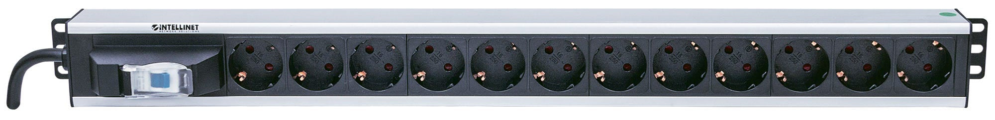 Intellinet 711449 unité de distribution d'énergie 12 sortie(s) CA Noir, Gris